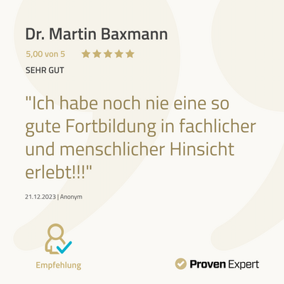 Dr Martin Baxmann Provenexpert Einzelbewertung